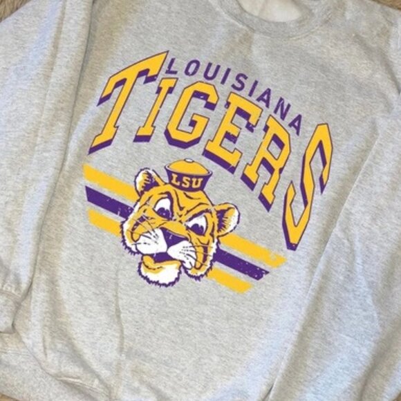 LSU Louisiana Tigers Vintage Sweatshirt Unisex - Picture 2 of 3